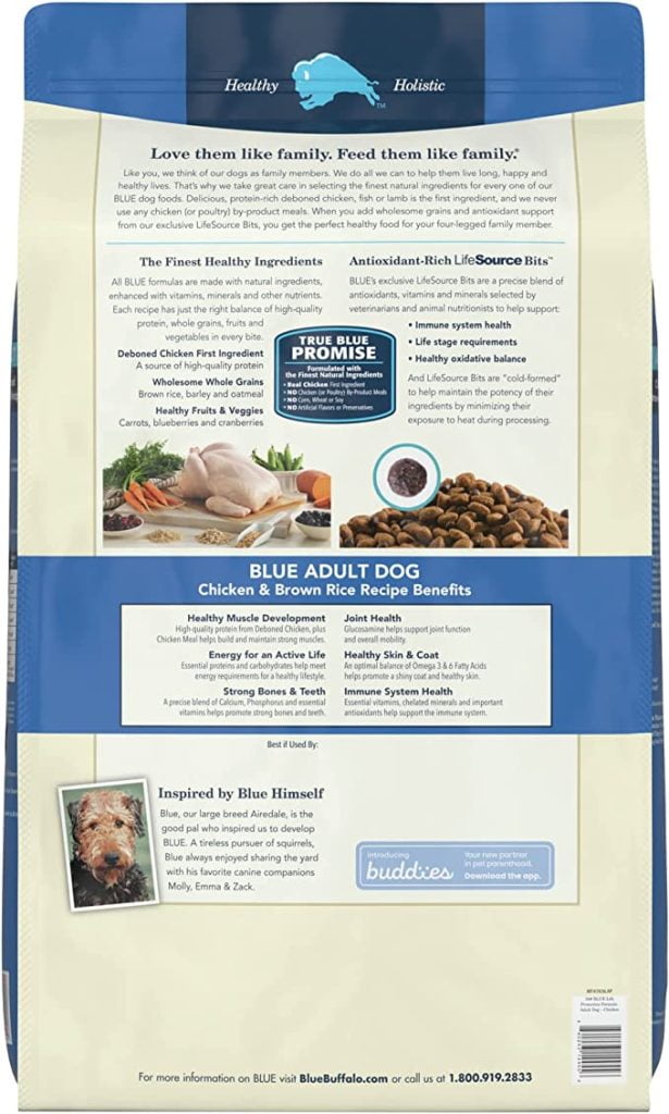 Blue Buffalo Life Protection Formula Natural Adult Dry Dog Food, Chicken and Brown Rice 34-lb
